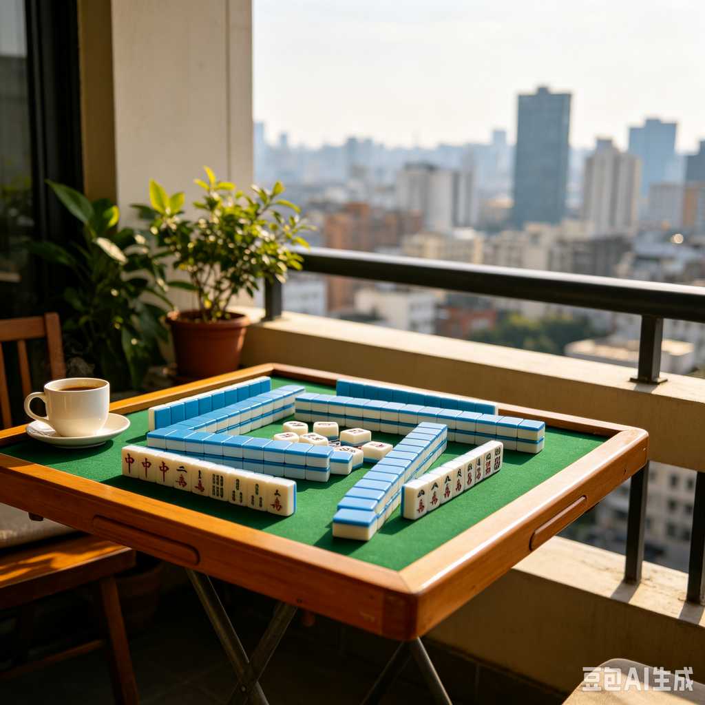 wooden mahjong set