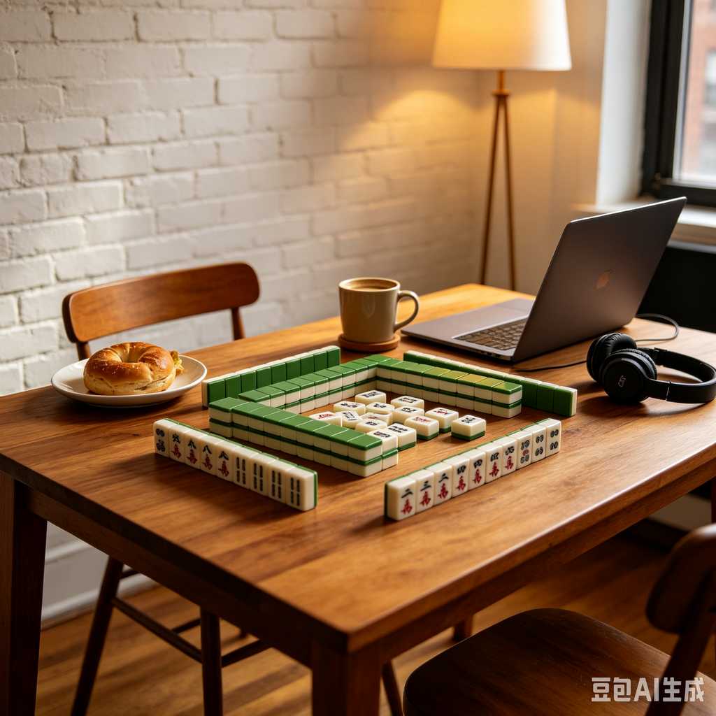 minimal text mahjong set