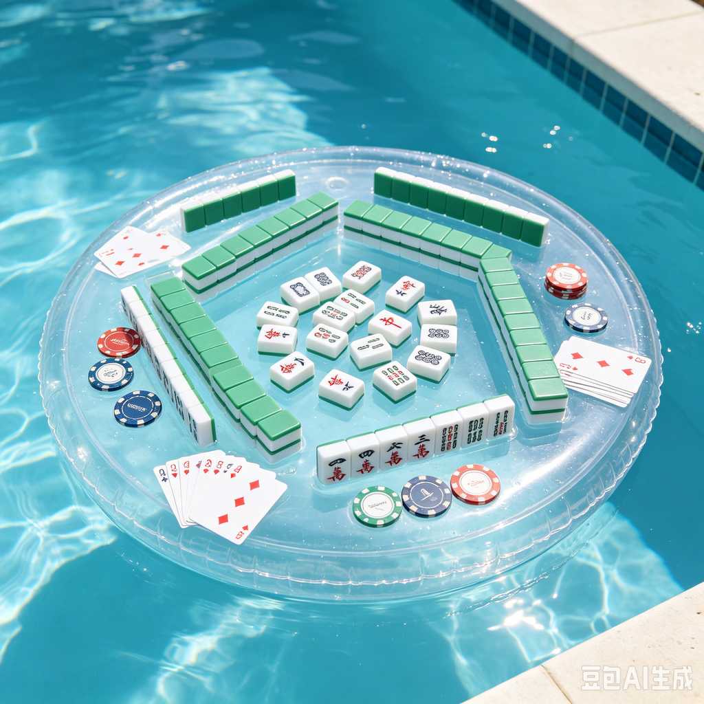 printed logo mahjong set